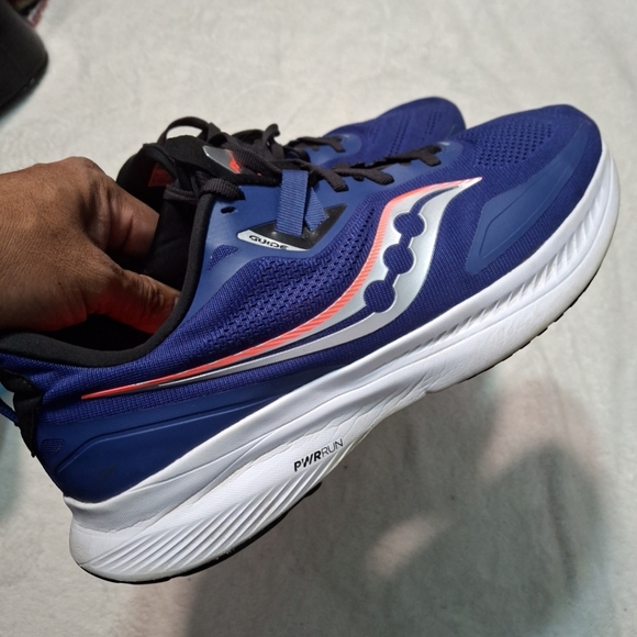 Saucony Guide 15 Running Shoes Blue Saphire Vizi Red Mens Sz 12W - Picture 6 of 7